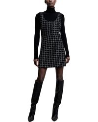 Mng - Mini Tweed Fit & Flare Dress - Lyst