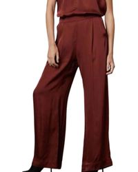 Velvet By Graham & Spencer - Livi Satin Wide Leg Pant - Lyst