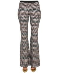 Missoni - Flared Pants With Iconic Zigzag Design - Lyst