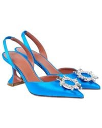 AMINA MUADDI - Begum 70 Satin Slingback Pumps - Lyst