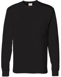 Hanes - Authentic Long Sleeve Pocket T-shirt - Lyst