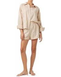 Sundays - Multi Stripe Linen Fuller Shorts - Lyst