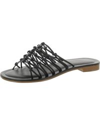Mansur Gavriel - Faux Leather Slip On Slide Sandals - Lyst