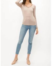 Mystree - Lace V Neck Modal Top - Lyst