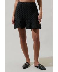 Sugarlips - Quilted Ruffle Mini Skirt - Lyst
