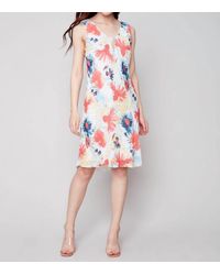 Charlie b - Sleeveless Printed Cotton Gauze Dress - Lyst