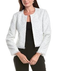 St. John - Crewneck Edge To Edge Jacket - Lyst