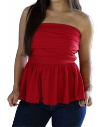 TCEC - Good Times Strapless Peplum Top - Lyst