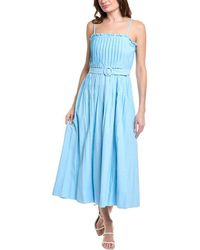 Taylor - Linen-Blend Midi Dress - Lyst