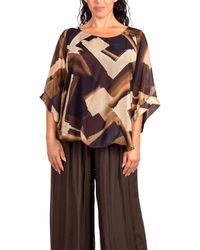 Gigi Moda - Coletta Brushstroke Silk Top - Lyst