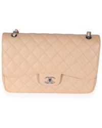 Chanel - Quilted Caviar Jumbo Classic Double Flap Bag - Lyst