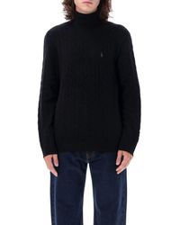 Polo Ralph Lauren - Cable Knit High Neck Sweater - Lyst
