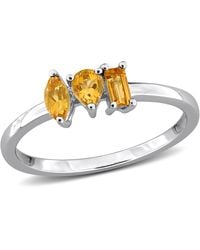 Mimi & Max - Multi-Gem Three Stone Ring Sterling - Lyst