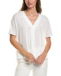 Tahari - Elie By Elie Tahari V-Neck Woven Top - Lyst