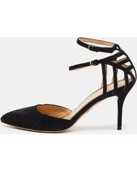 Charlotte Olympia - Suede Pointed Toe Ankle Strap Pumps - Lyst