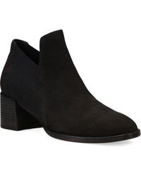 Eileen Fisher - Bayo Boots Leather Block Heel Bootie Khd2088 - Lyst