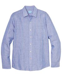 J.McLaughlin - Stripe Gramercy Modern Fit Linen-blend Shirt - Lyst