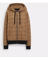 COACH - All Over Signature Zip Hoodie - Lyst
