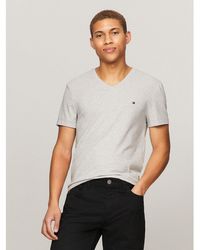Tommy Hilfiger - Solid V-Neck Slim Fit T-Shirt - Lyst