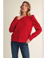 Jodifil - Puff Shoulder Textured Top - Lyst