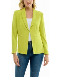 Nicole Miller - Isla Stretch Crepe One Button Blazer - Lyst