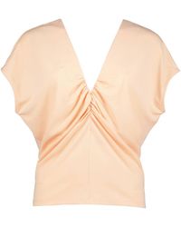 Bishop + Young - Ruched Deep V Tee - Lyst