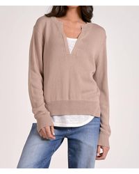 Elan - Angela V Neck Sweater Tee Combo - Lyst