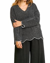 Umgee - Zig Zag Pullover Sweater - Lyst