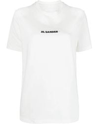 Jil Sander - Cotton Crew Neck T-Shirt - Lyst