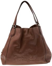 COACH - Leather Edie Carriage Shoulder Bag - Lyst