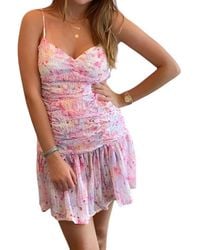 Sincerely Ours - Gathered Mini Dress - Lyst