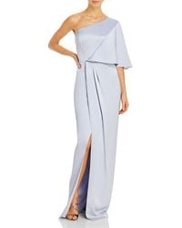 Aidan Mattox - Satin One Shoulder Evening Dress - Lyst