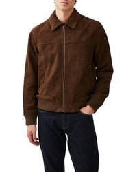 Rodd & Gunn - Redvale Sheepskin Suede Bomber Jacket - Lyst