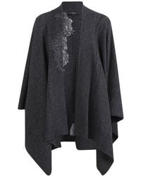 Ermanno Scervino - Dark Wool Blend Cape - Lyst