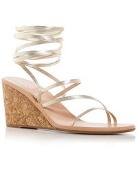 Ancient Greek Sandals - Lithi Leather Strappy Wedge Sandals - Lyst