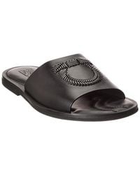 Ferragamo - Lionel Leather Slide - Lyst