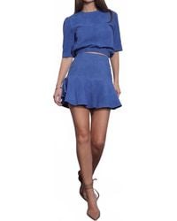 Karina Grimaldi - Suede Mini Skirt - Lyst