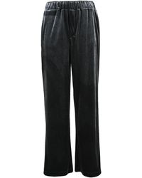 BLACK 961 - Velour Polyamide-Blend Wide-Leg Track Pants - Lyst