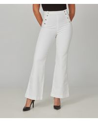 Lola Jeans - Stevie-wht High Rise Flare Jeans - Lyst