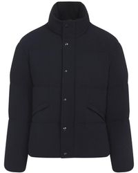 Giorgio Armani - Dark Virgin Wool Quilted Jacket - Lyst