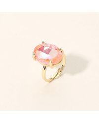 Fashnzfab - Bold Oval Stone Cluster Accent Adjustable Ring - Lyst