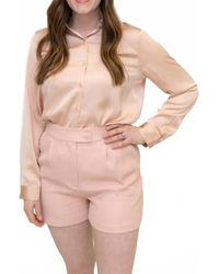 Skies Are Blue - Beckett Satin Button Down - Lyst