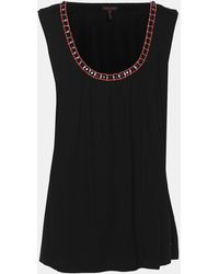 ESCADA - Jersey Beads Embellished Sleeveless Tops - Lyst