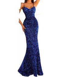 Clarisse - V-Neckline Floor Length Dress - Lyst