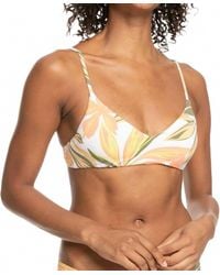 Roxy - Printed Beach Classics Bra Bikini Top - Lyst