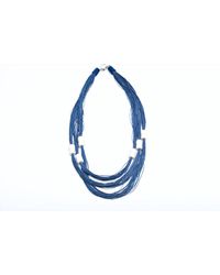 Avenue Chic - Silk Multi Layered Necklace - Lyst