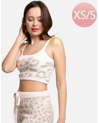 TRUEDAMES - Leopard Patterned Crop Top - Lyst