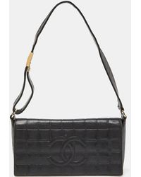 Chanel - Chocolate Bar Leather Vintage Flap Bag - Lyst