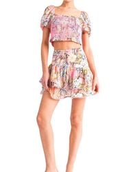 Reset By Jane - Ruffle Floral Skirt Set - Lyst