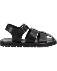 Studio Nicholson - Calf Leather Micro Rubber Sandals - Lyst